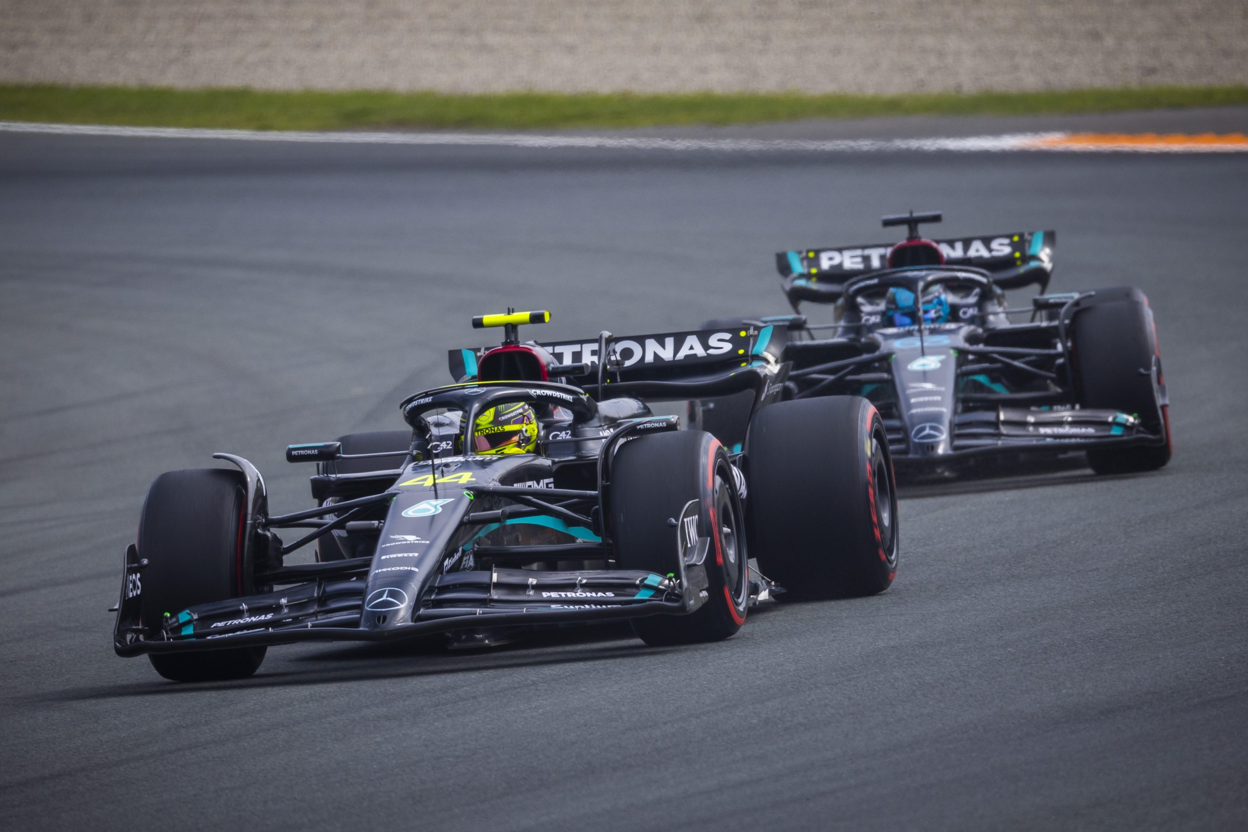 Lewis Hamilton & George Russell for Mercedes at the Dutch Grand Prix