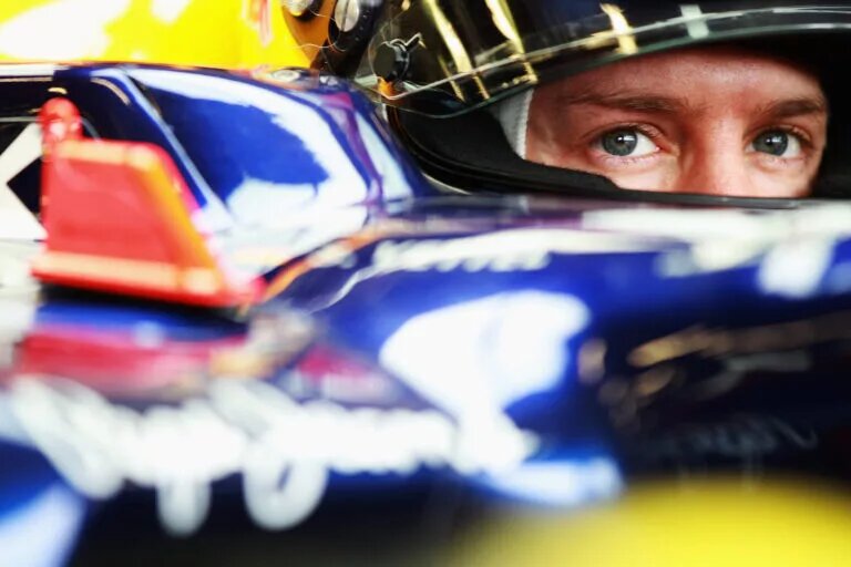 Sebastian Vettel in his Red Bull, 2012