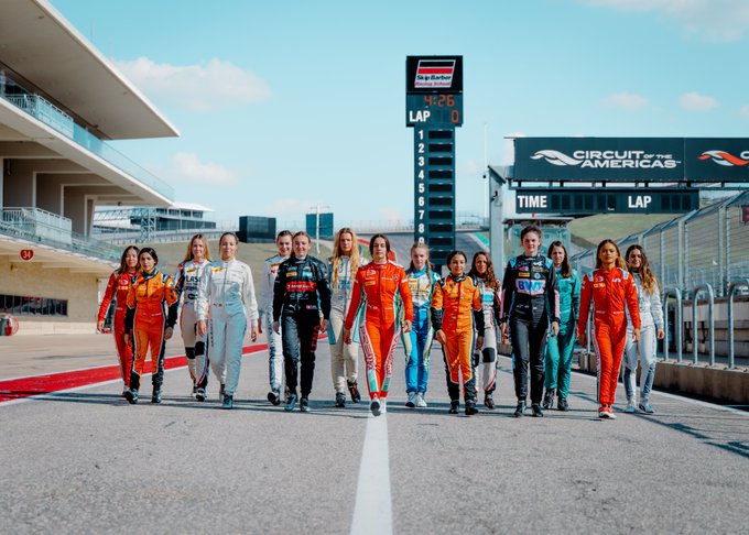 The drivers of F1 Academy in Austin, 2023