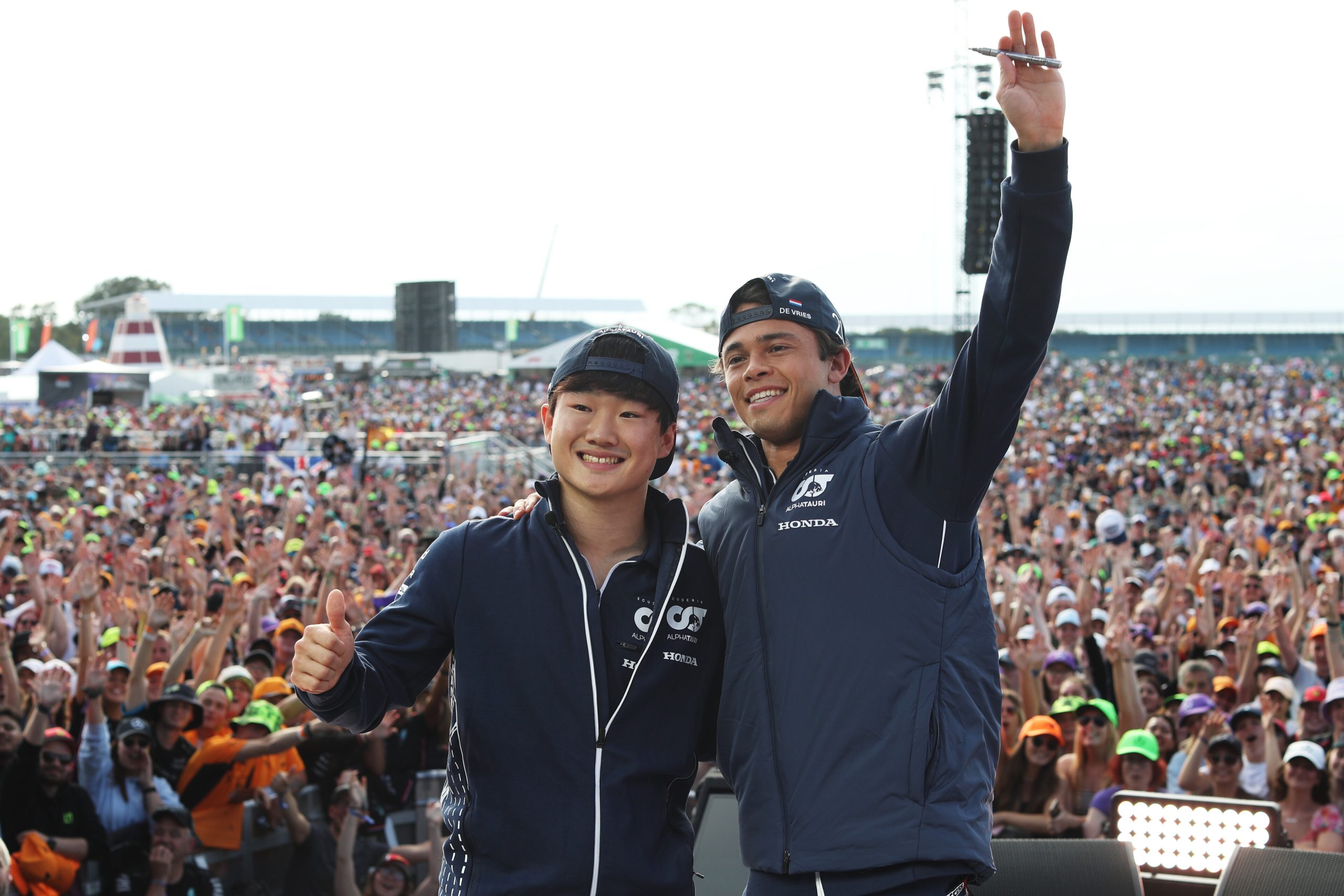 Yuki Tsunoda & Nick de Vries at the British Grand Prix, 2023