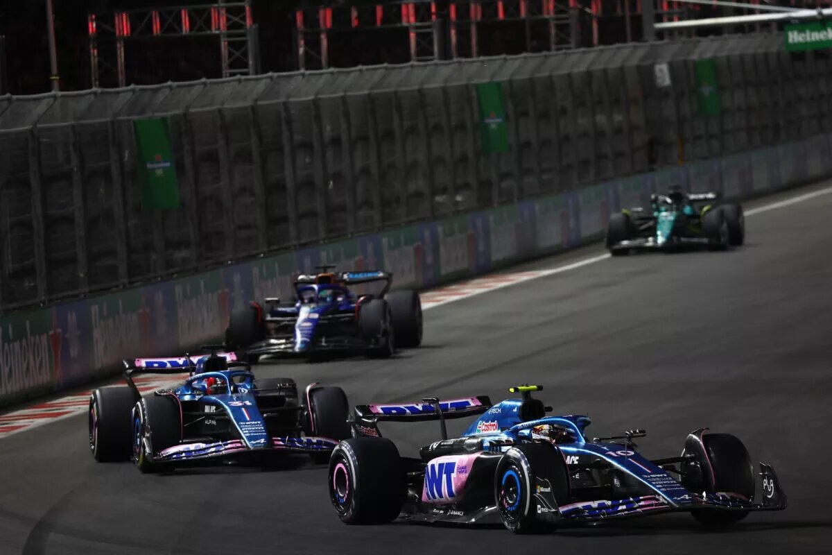 The Alpine of Pierre Gasly at the Las Vegas Grand Prix, 2023