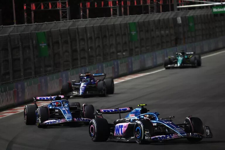 The Alpine of Pierre Gasly at the Las Vegas Grand Prix, 2023
