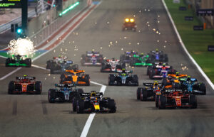 The start of the Bahrain Grand Prix