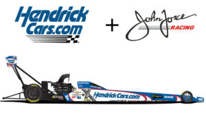 Hendrick Cars and John Force Racing have partnered up this weekend at the Charlotte Four-Wide Nationals on the Dragster of Brittany Force