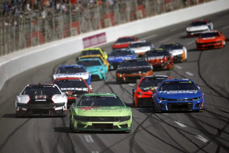 HAMPTON, GEORGIA - FEBRUARY 25: Michael McDowell, driver of the #34 Benebone Ford, lduring the NASCAR Cup Series Ambetter Health 400 at Atlanta Motor Speedway on February 25, 2024 in Hampton, Georgia. (Photo by Alex Slitz/Getty Images) Eliminations