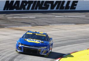 MARTINSVILLE, VIRGINIA - NOVEMBER 02: Chase Elliott, driver of the #9 NAPA Auto Parts Chevrolet, drives during practice for the NASCAR Cup Series Xfinity 500 at Martinsville Speedway on November 02, 2024 in Martinsville, Virginia. (Photo by David Jensen/Getty Images)