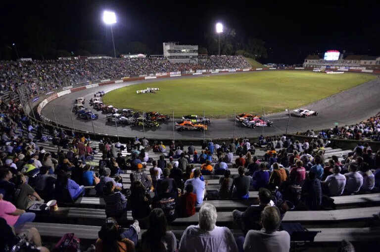 At the Strutmasters.com "199" NASCAR Whelen Southern Modified Tour at Bowman Gray Stadium on August 2, 2014 in Winston-Salem, North Carolina. (Photo by Sara D. Davis for NASCAR)