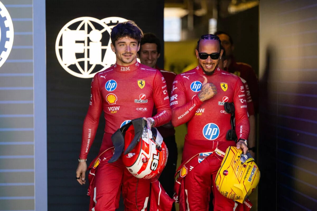 Lewis Hamilton and Charles Leclerc, Ferrari