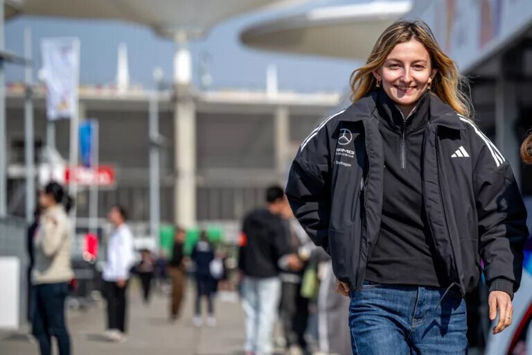 SHANGHAI, CHINA: Doriane Pin , , at the 2025 Formula 1 Chinese Grand Prix at the Shanghai International Circuit in Shanghai, China.