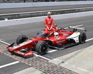 Jacob Abel before attempting to qualifying for the 109th Indianapolis 500. May 18, 2025. John Cote, Penske Entertainment.