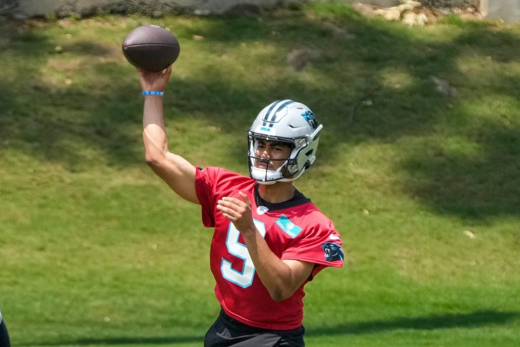 Bryce Young '10 out of 10' during 1st day of Panthers OTAs