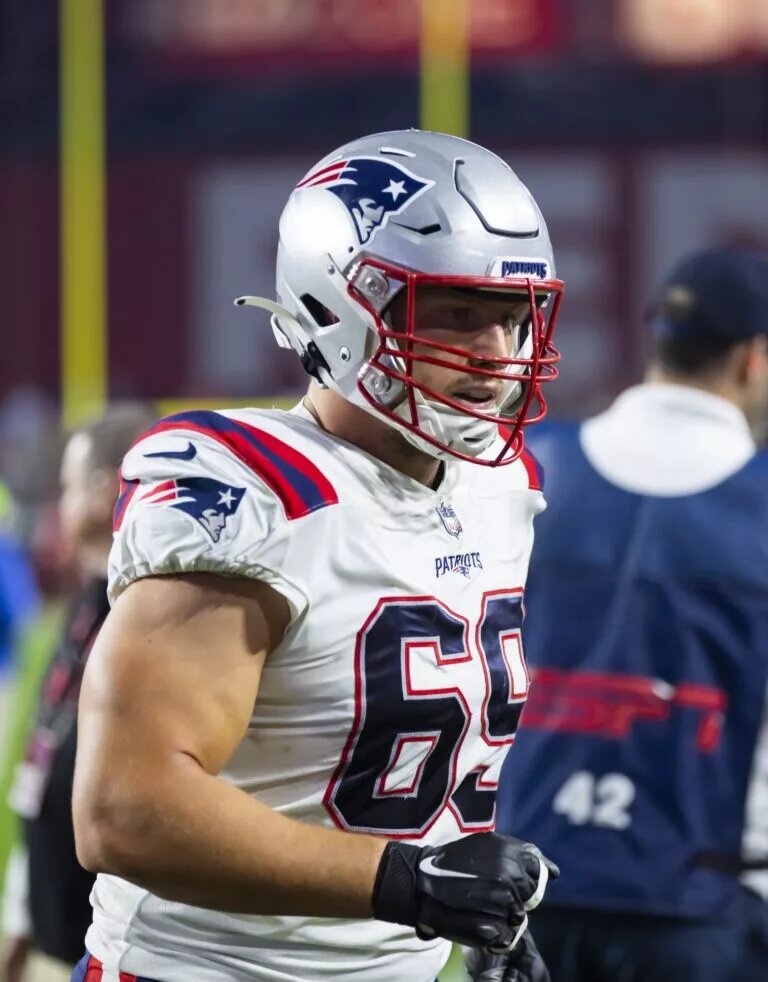New England Patriots offensive guard Cole Strange