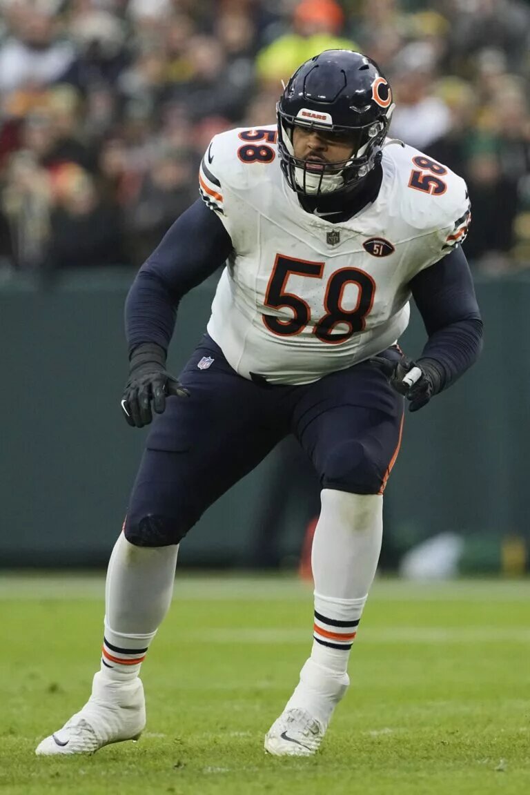 Chicago Bears offensive tackle Darnell Wright