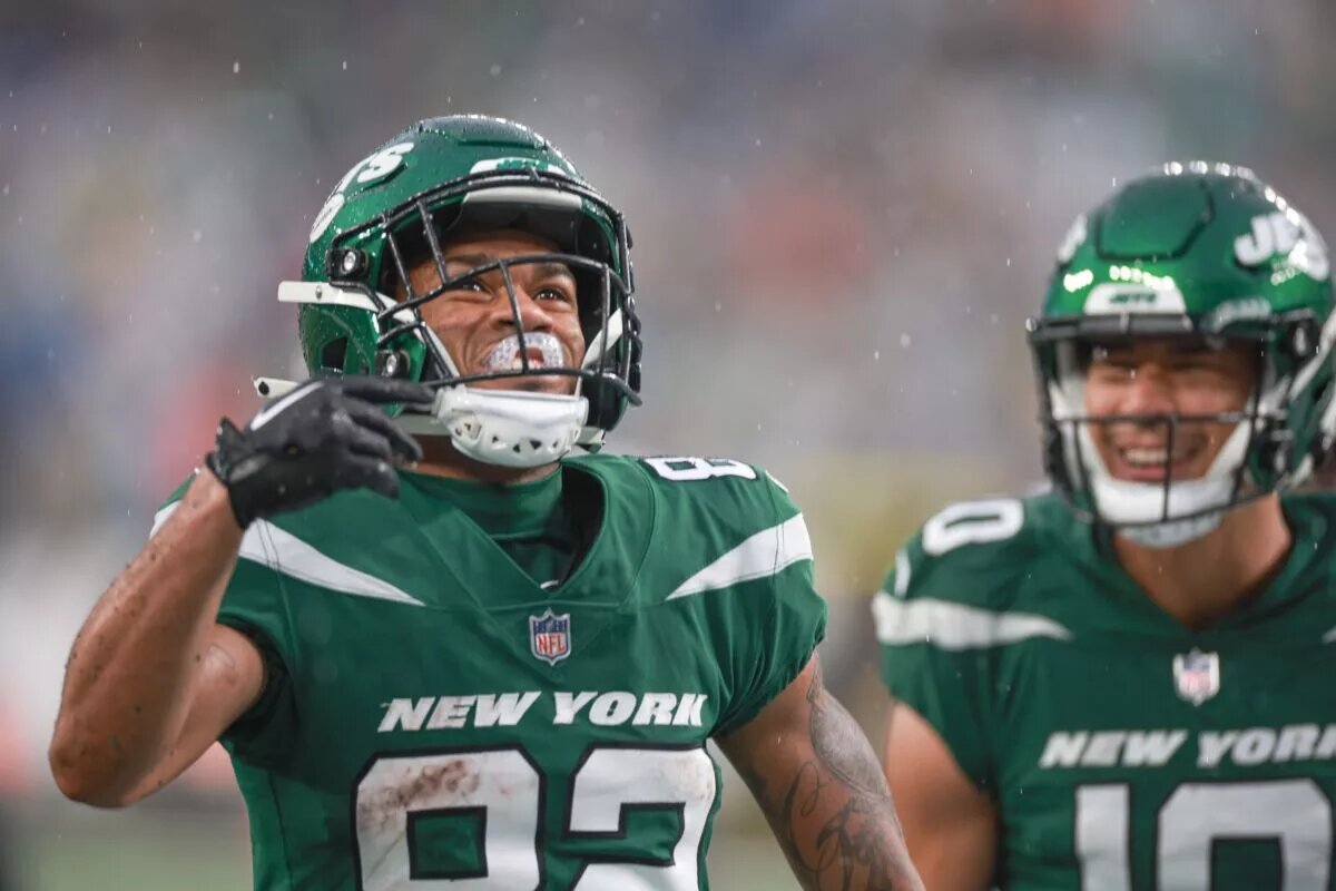 New York Jets wide receivers Xavier Gipson and Allen Lazard