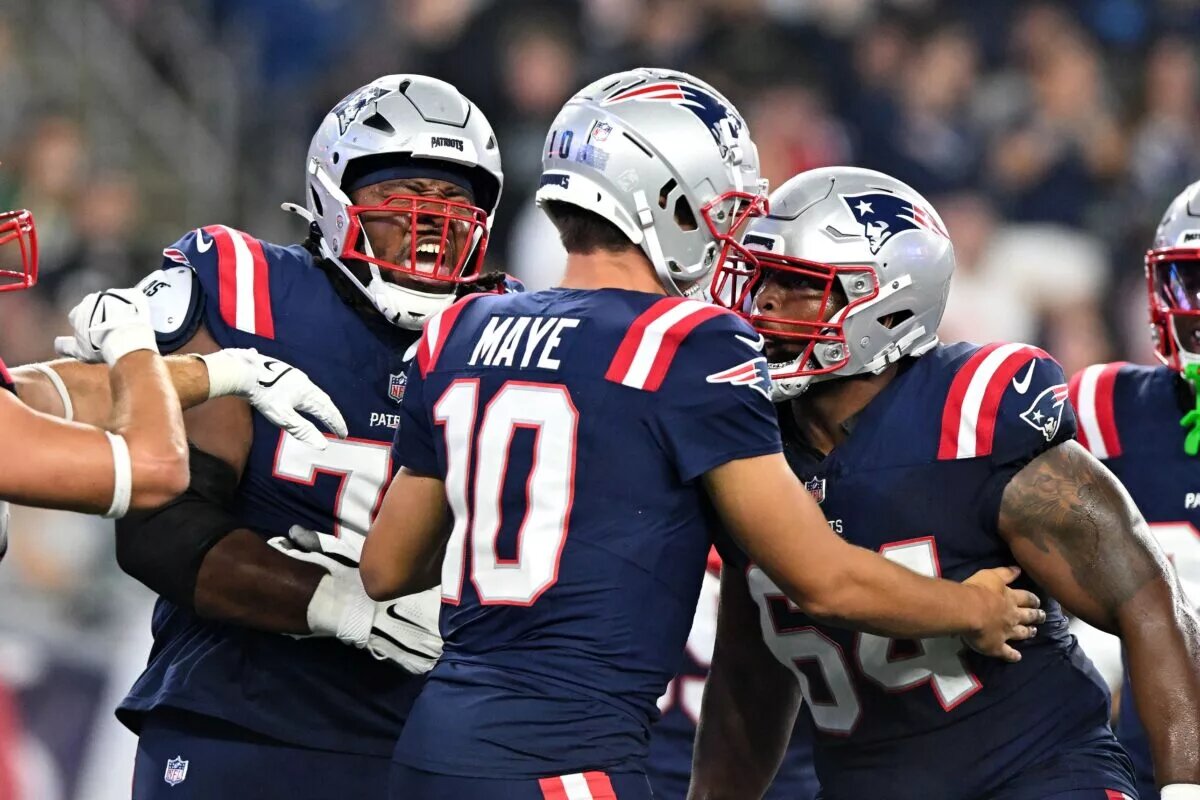 New England Patriots quarterback Drake Maye