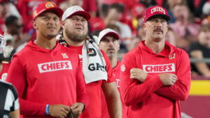 Patrick Mahomes, Creed Humphrey, Travis Kelce