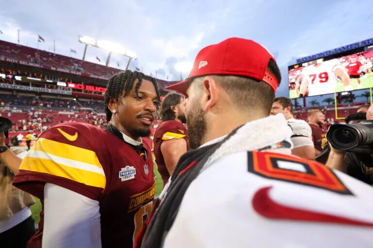Jayden Daniels, Baker Mayfield, Washington Commanders