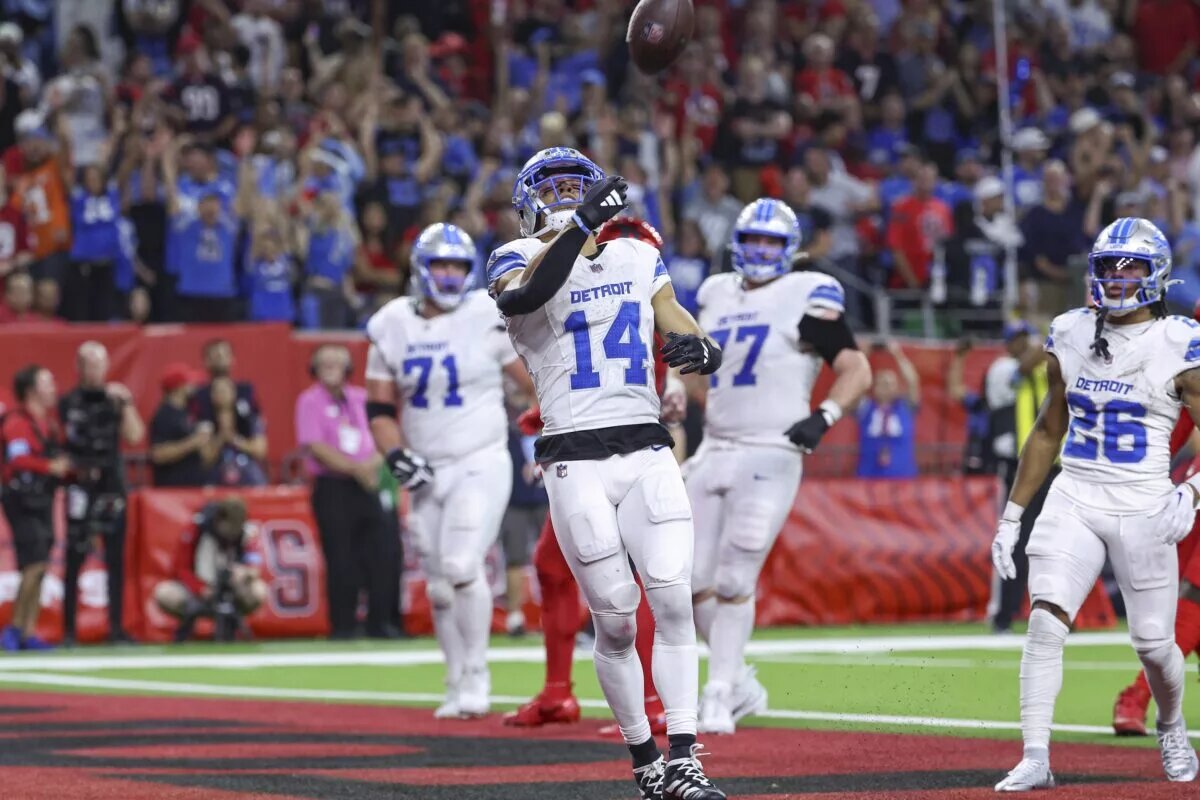 wide receiver Amon-Ra St. Brown of the Detroit Lions