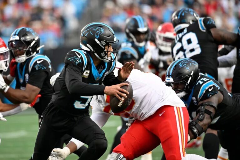 Carolina Panthers quarterback Bryce Young