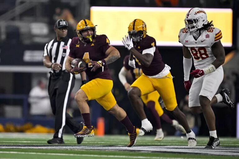 NFL Draft prospect Cam Skattebo, running back, Arizona State