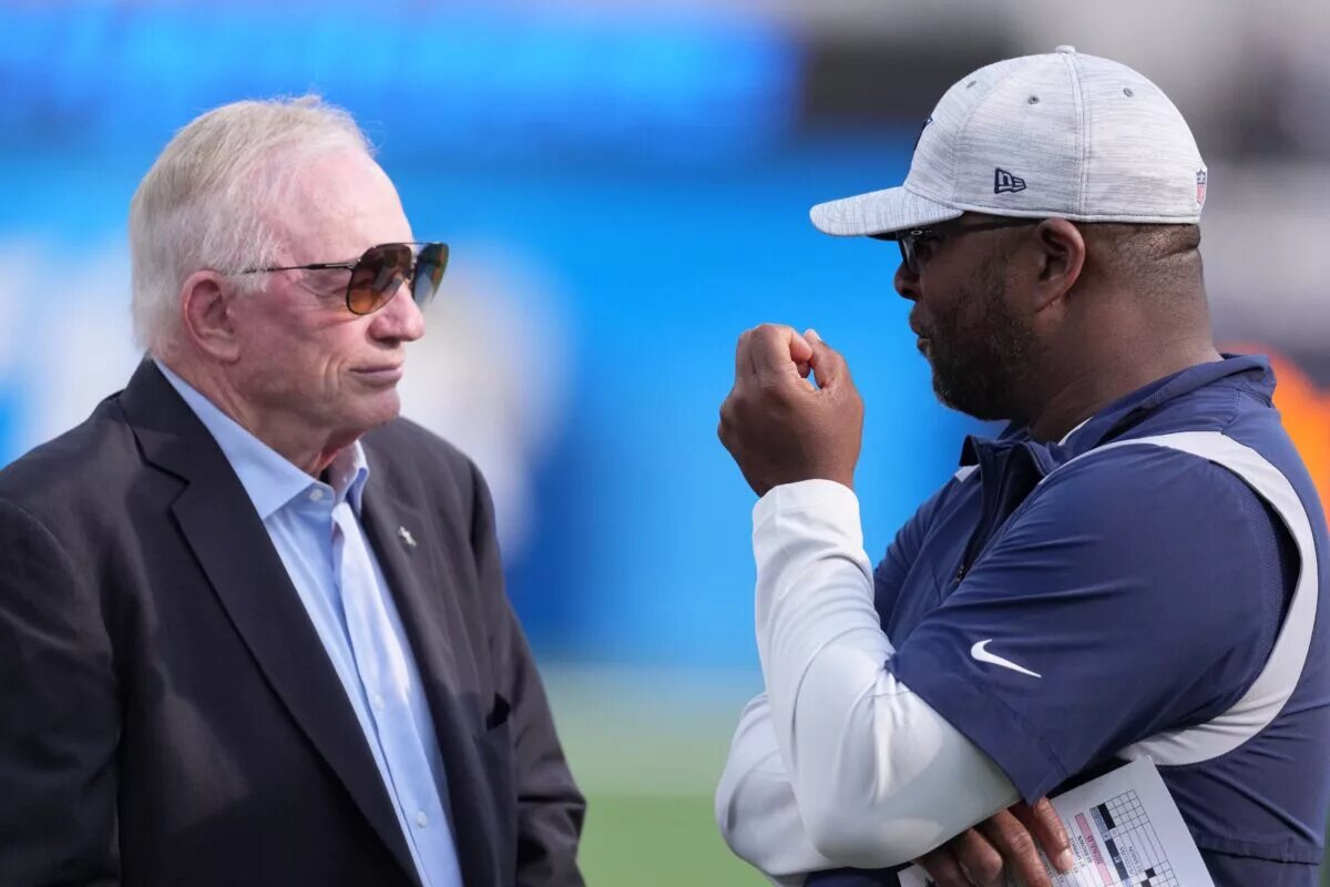 Dallas Cowboys owner Jerry Jones and vice presodent of player personnel Will McClay