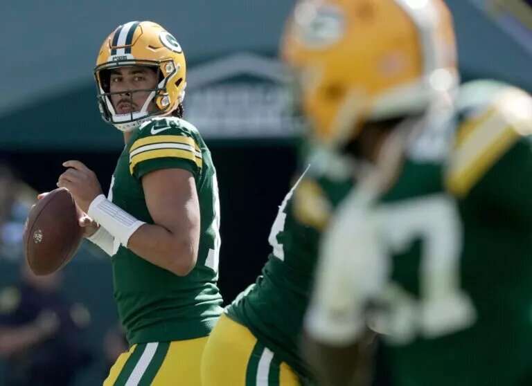 Green Bay Packers starting quarterback Jordan Love