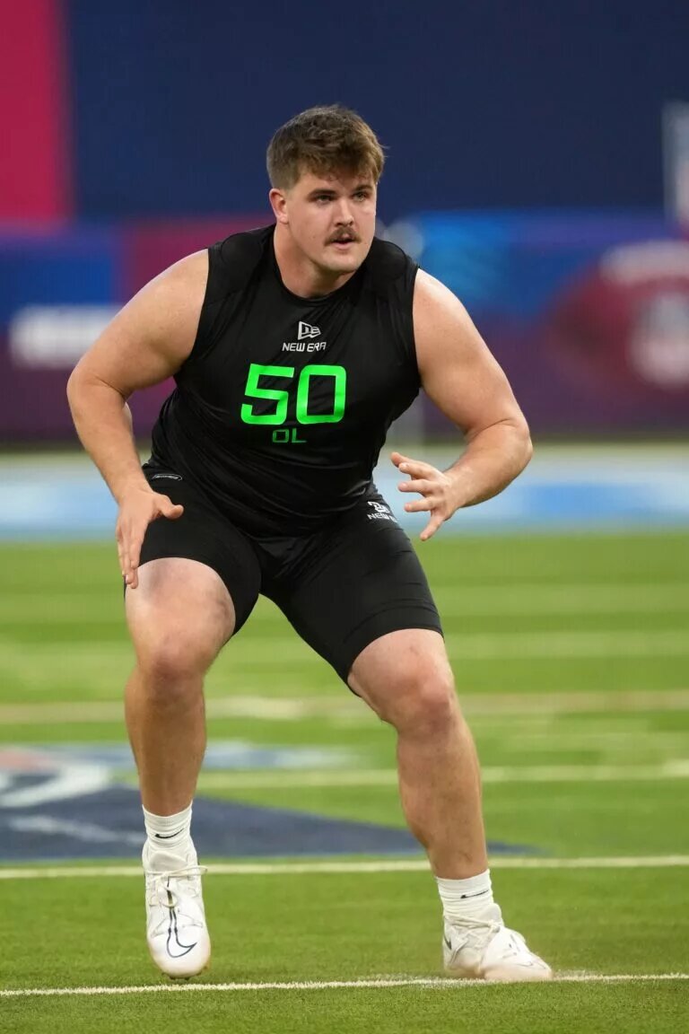 Seattle Seahawks 2025 NFL Draft pick Grey Zabel, offensive guard.