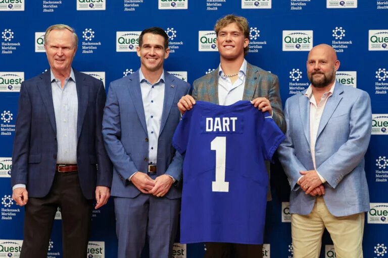 John Mara, Joe Schoen, Jaxson Dart, Brian Daboll, New York Giants