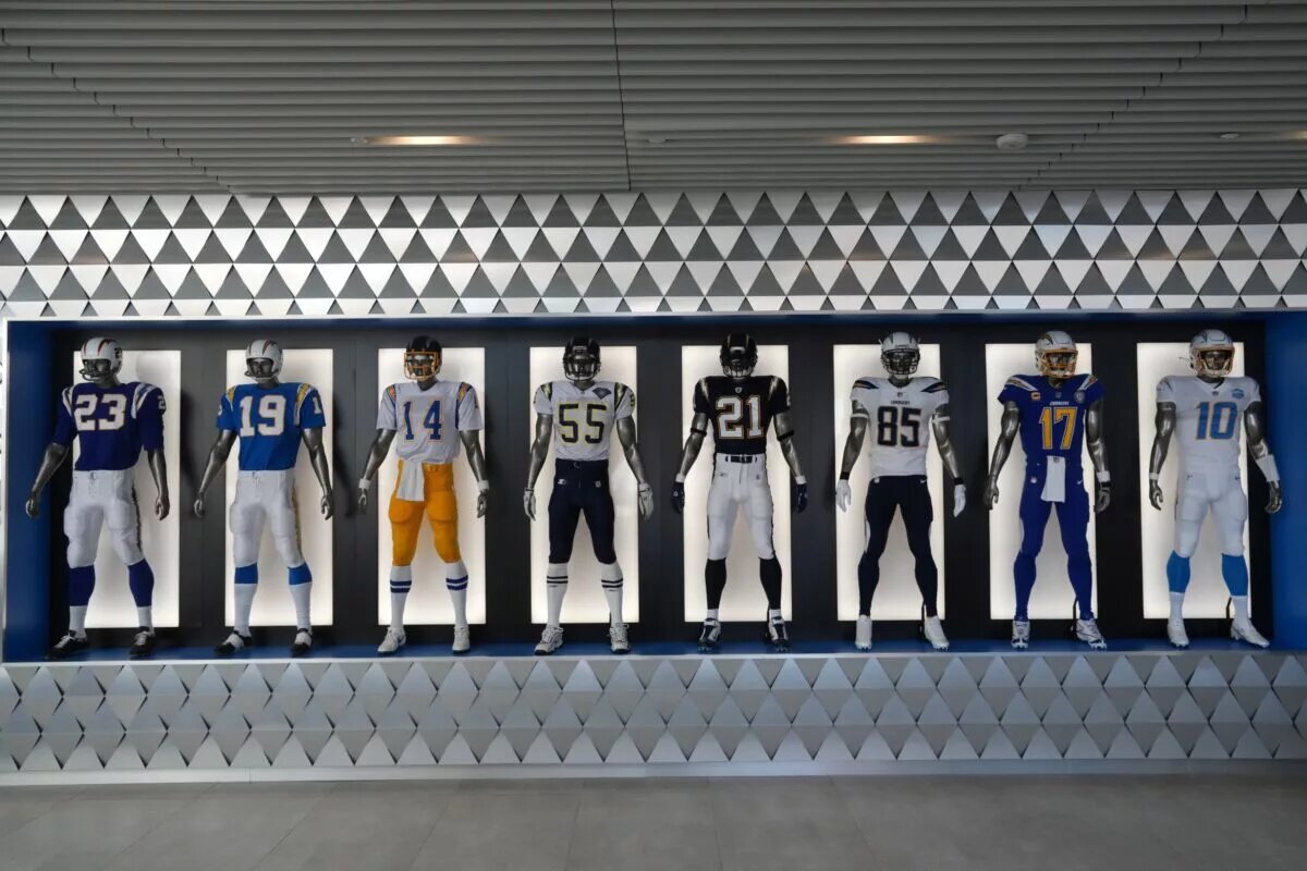 Chargers new uniforms
