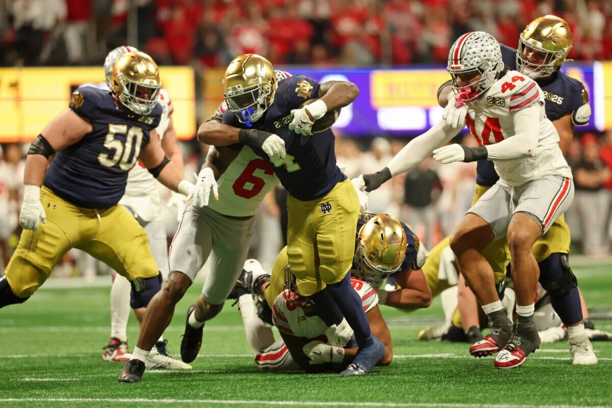 Jeremiyah Love, running back Notre Dame,