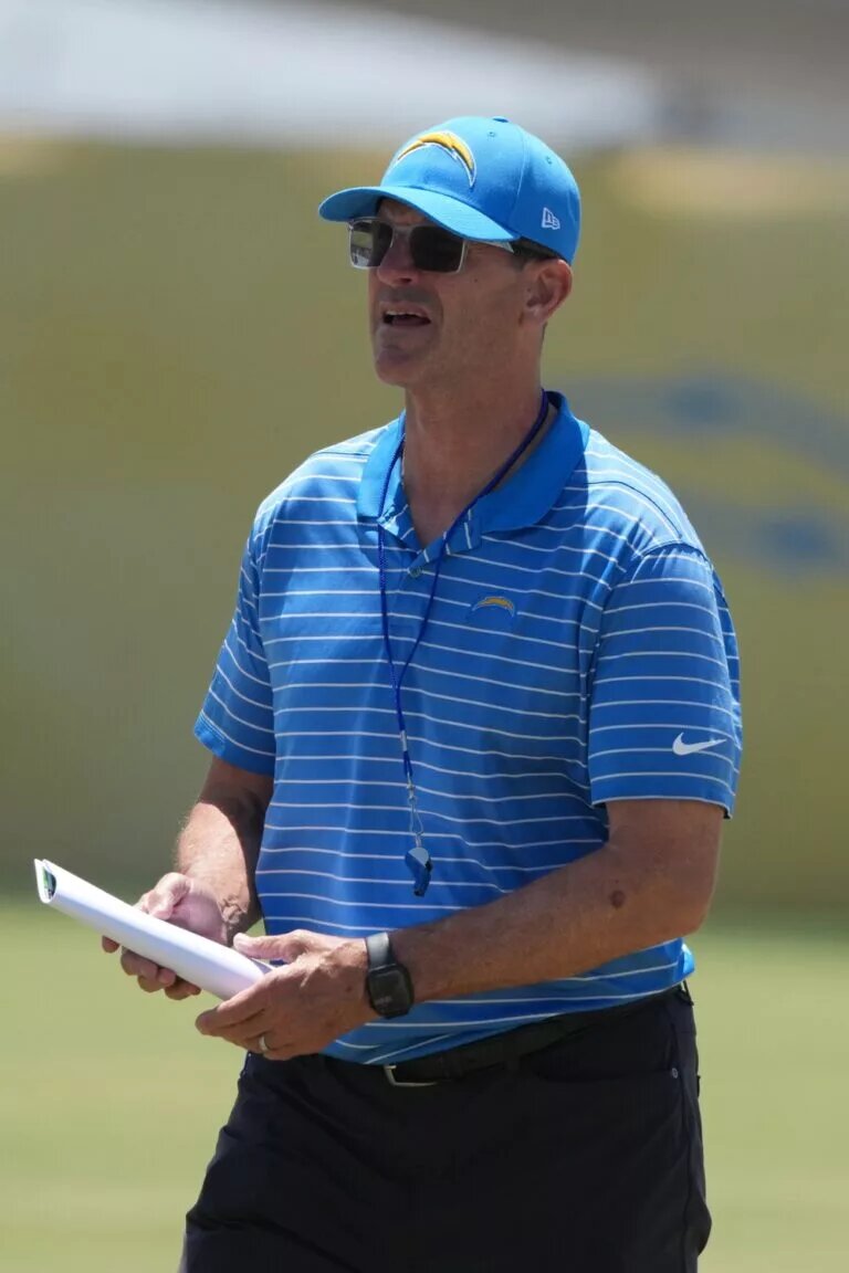 Los Angeles Chargers head coach Jim Harbaugh