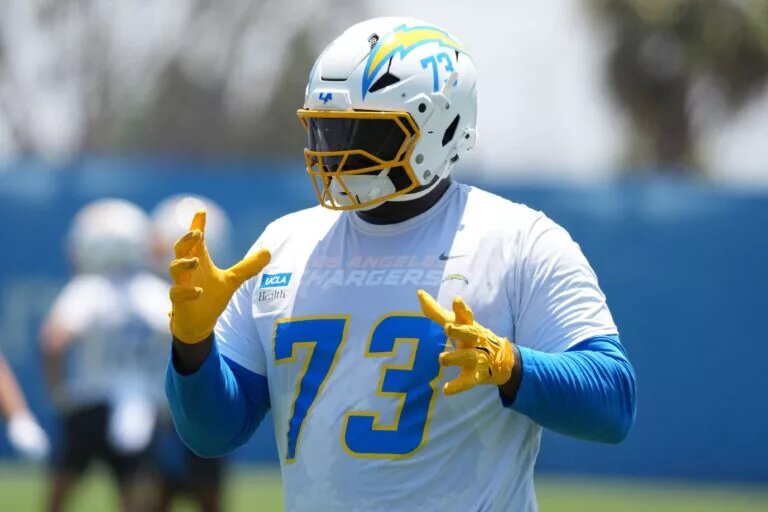 Mekhi Becton, offensive guard, Los Angeles Chargers