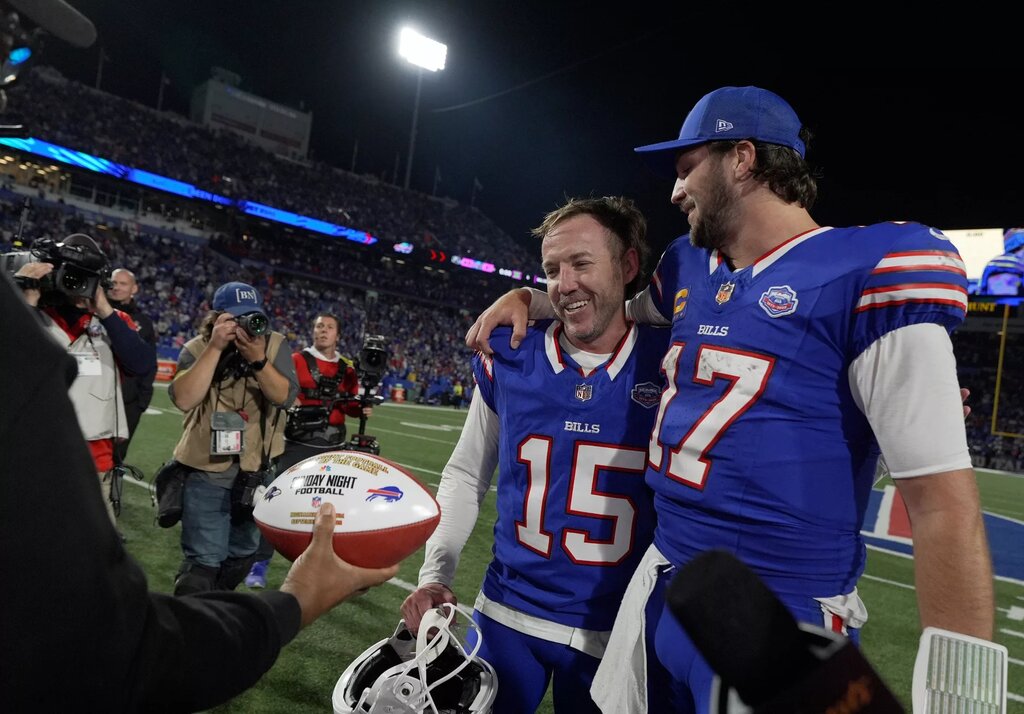 Matt Prater, kicker and Josh Allen, quarterback, Buffalo Bills
