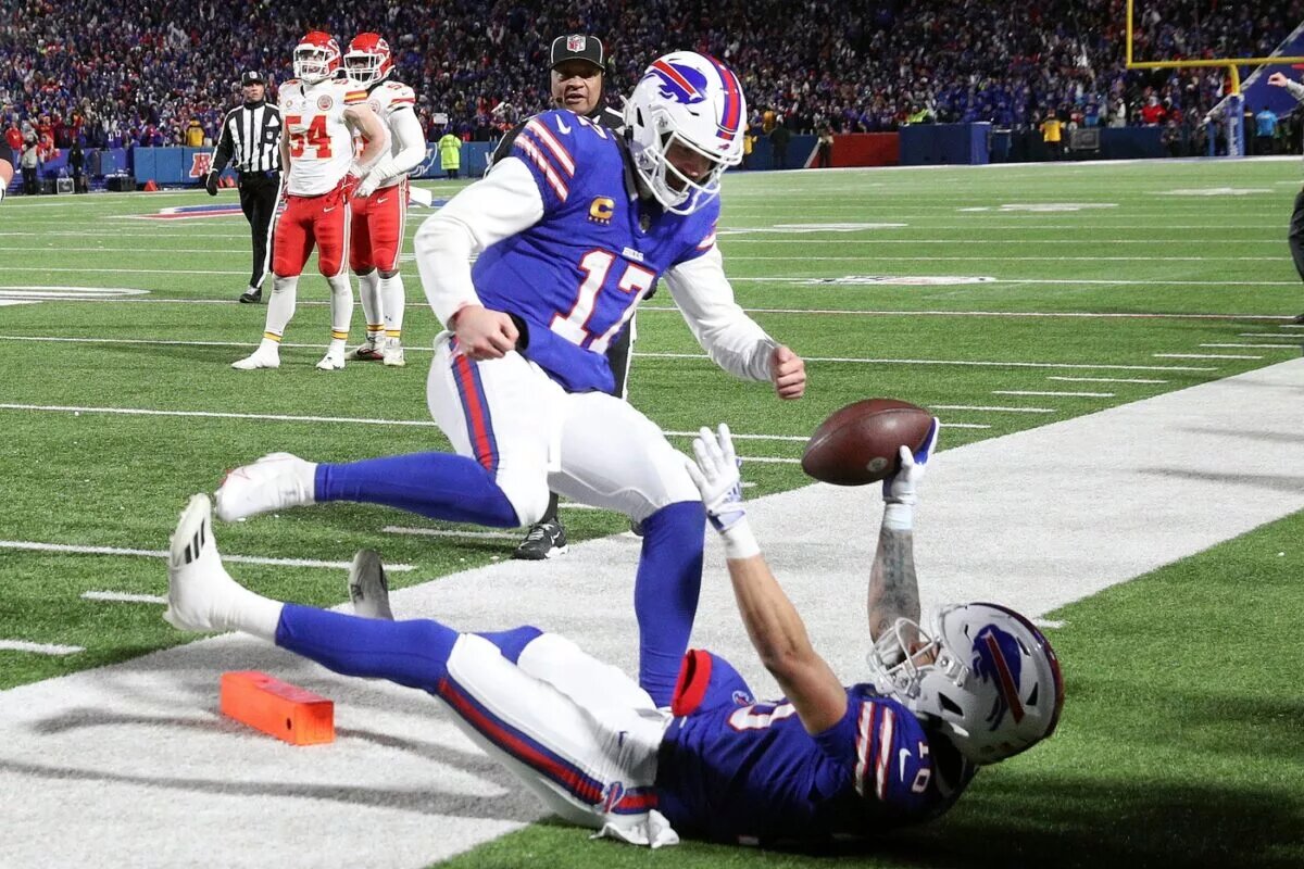 Josh Allen, quarterback, and Khalil Shakir, wide receiver, Buffalo Bills
