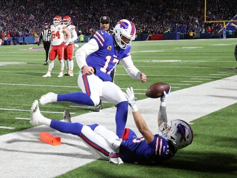 Josh Allen, quarterback, and Khalil Shakir, wide receiver, Buffalo Bills
