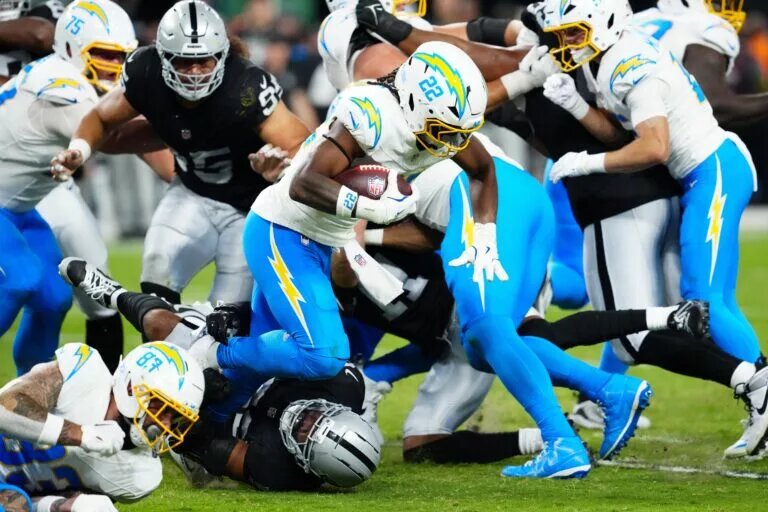 chargers najee harris injury