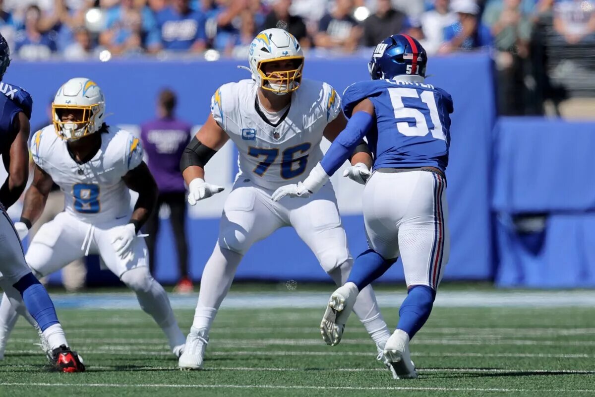 Joe Alt, left tackle, Los Angeles Chargers