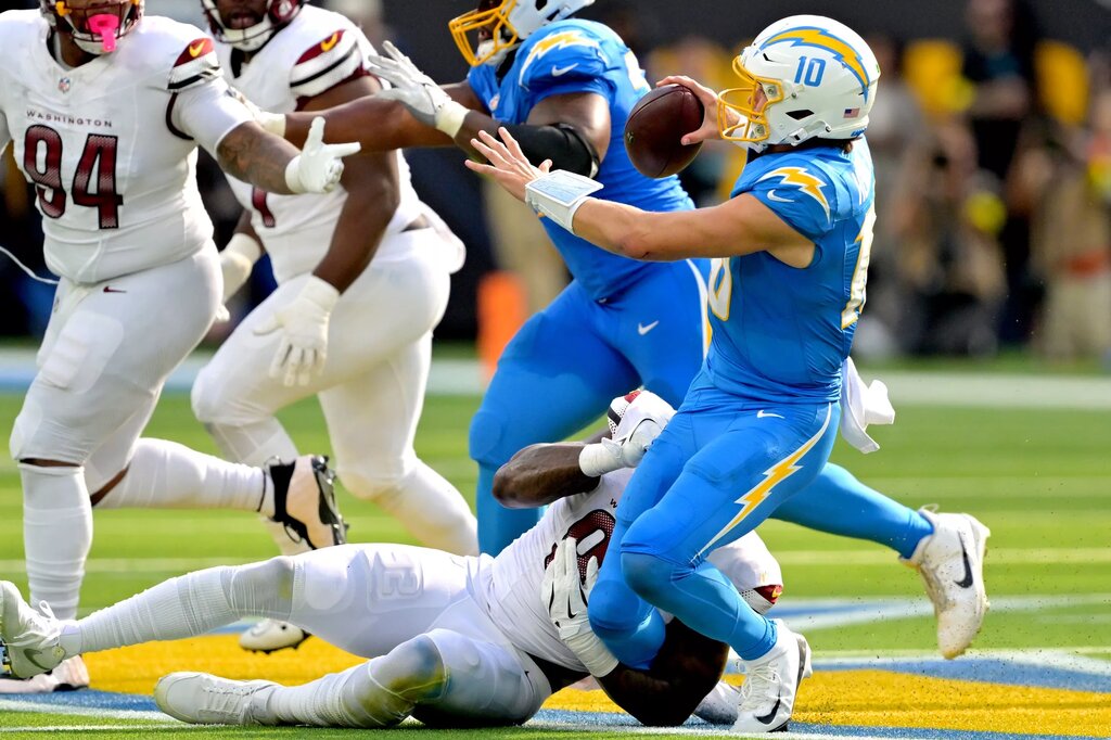Justin Herbert, quarterback, Los Angeles Chargers