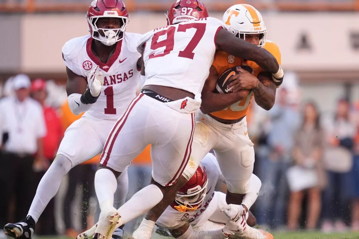 2026 NFL Draft prospect Quincy Rhodes, defensive lineman, Arkansas