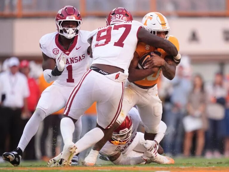 2026 NFL Draft prospect Quincy Rhodes, defensive lineman, Arkansas