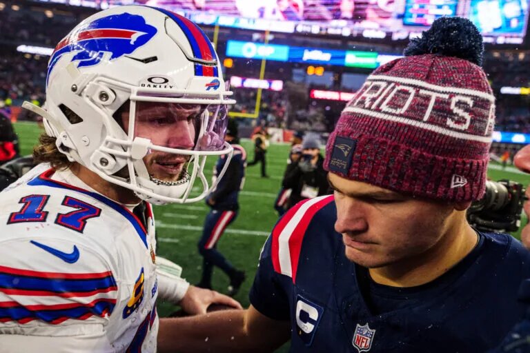 Drake Maye and Josh Allen