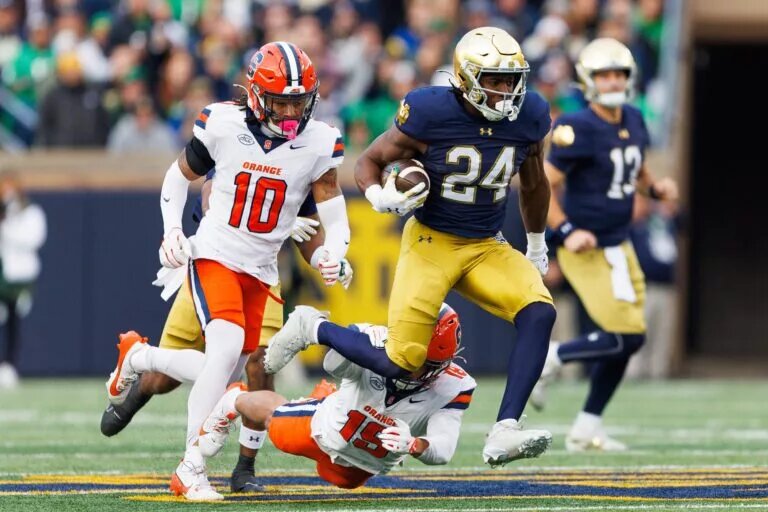 Jadarian Price, running back, Notre Dame Fighting Irish, 2026 NFL Draft prospect