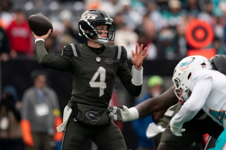 Brady Cook, quarterback, New York Jets