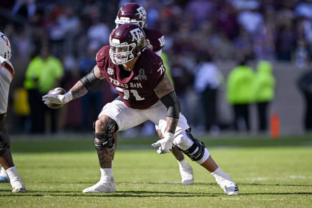 Chase Bisontis, offensive lineman, Texas A&M, 2026 NFL Draft Prospect