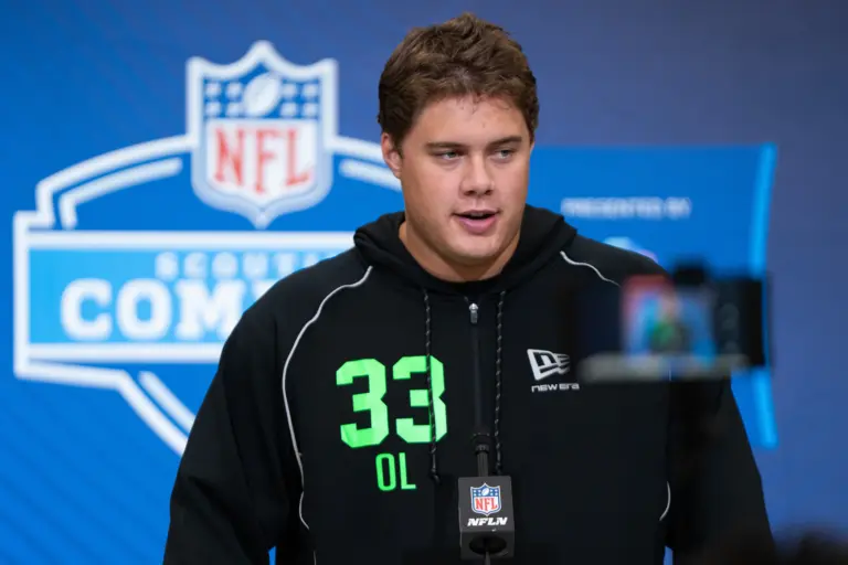 Top 5 First Round Draft Options for Detroit Lions, Utah OT Caleb Lomu