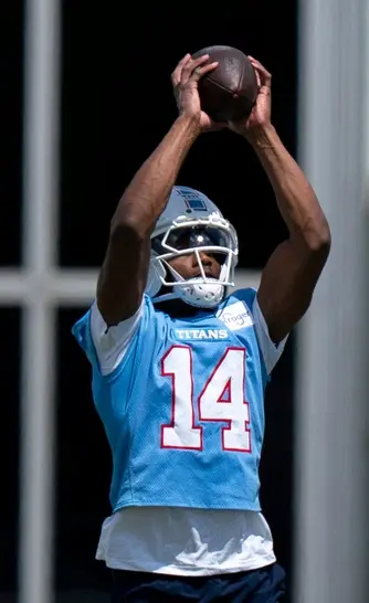 Carnell Tate, wide receiver, Tennessee Titans rookie Tennessee Titans Featured At 2026 NFLPA Rookie Premiere In Prominent Fashion