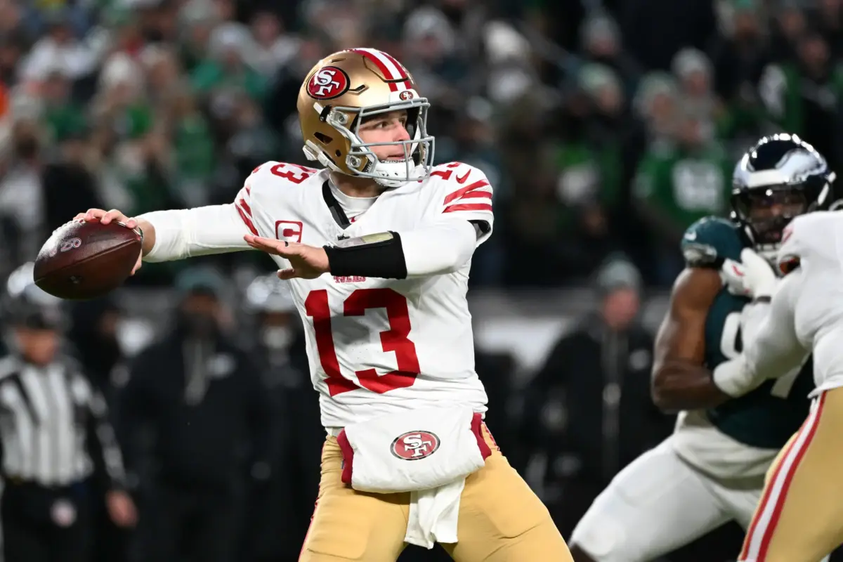 Brock Purdy, quarterback, San Francisco 49ers dynasty quarterback trade targets