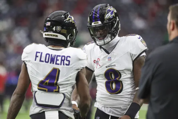 Baltimore Ravens QB Lamar Jackson and WR Zay Flowers Throw Punches for Offseason Workout