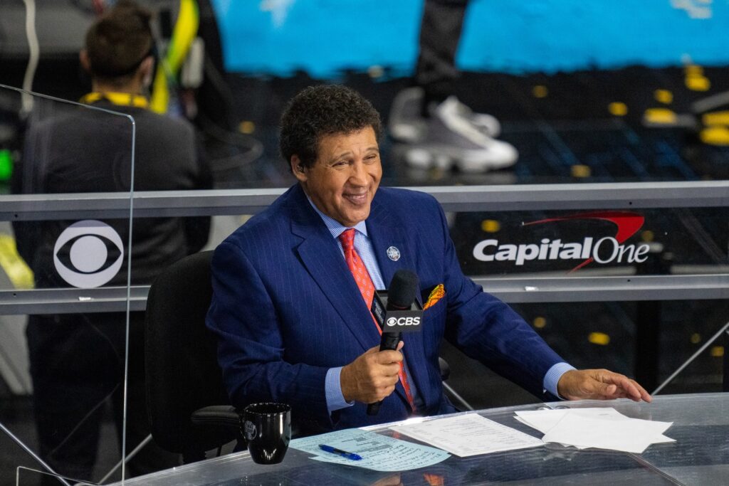 Greg Gumbel covering the NCAA tournament