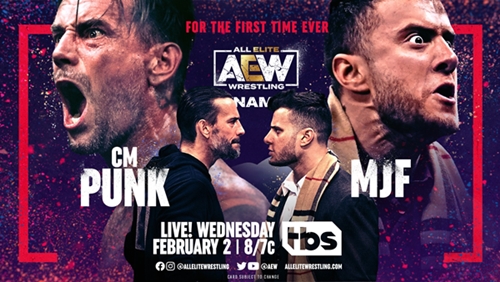 CM Punk vs. MJF "First Time Ever" Match Graphic